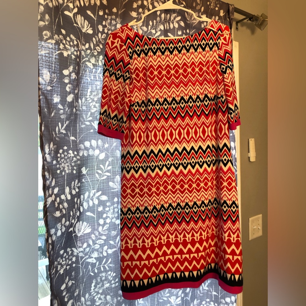 Navy orange and pink Vince Camuto dress